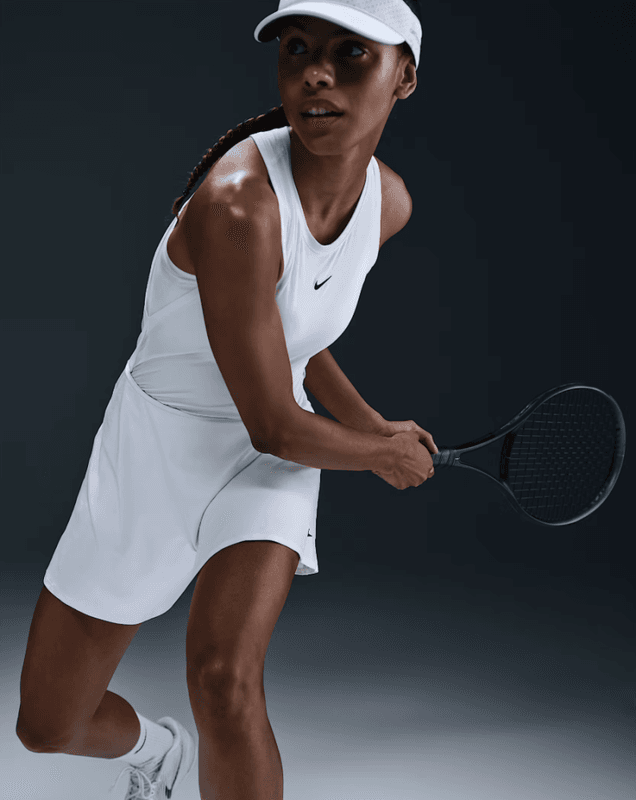 Nike Victory Women's Dri-FIT Flouncy Tennis Skirt (Hvit)