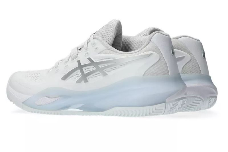 Asics Gel Resolution X Dame Clay (White / Pure Silver)