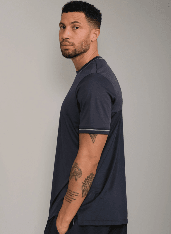 RS Men's Performance Tee - Crew Neck (Navy / Court Green)