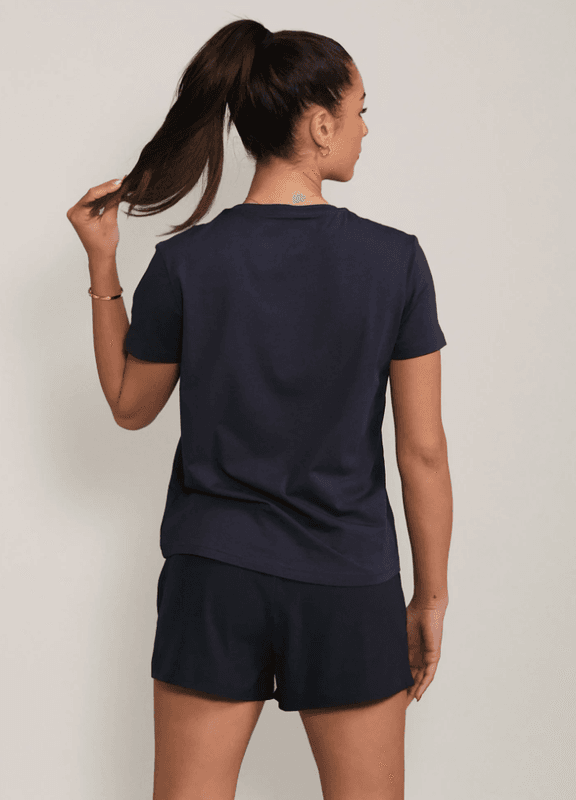 RS Women's Paris Relaxed Tee (Navy / White)