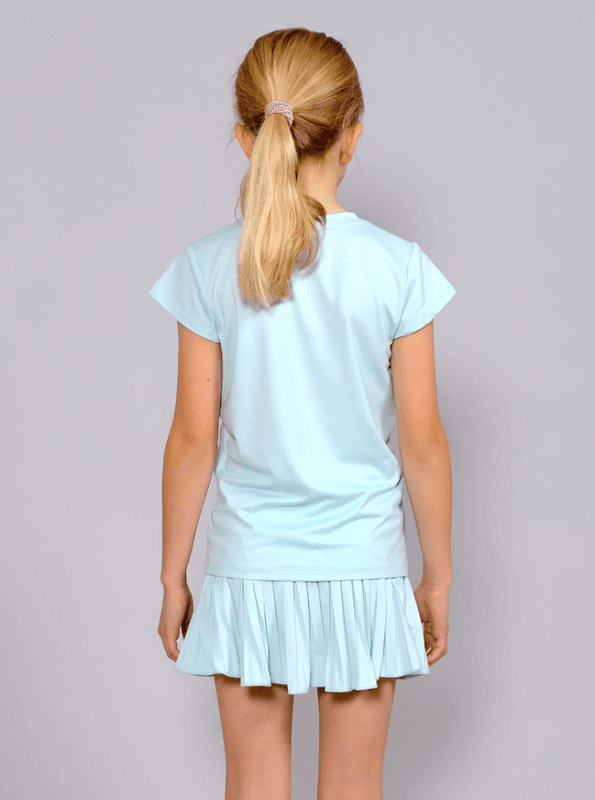 RS Girl's Performance Top - Mesh REC (Soft Teal / White)