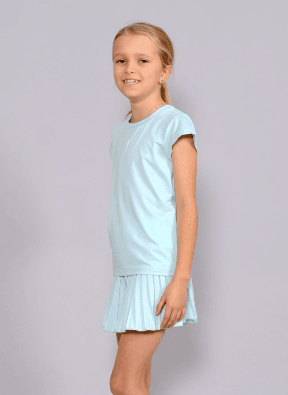 RS Girl's Performance Top - Mesh REC (Soft Teal / White)